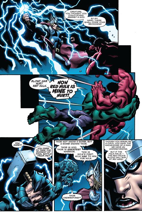 Thor Vs Red Hulk Battle Superhero Database