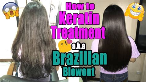 It pulls double duty as a deep conditioner, too. BRAZILIAN BLOWOUT | DIY KERATIN TREATMENT AT HOME | BeYouTyAndBeyond - YouTube