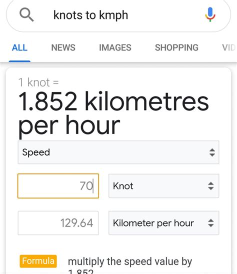 1 Knot To Km This Calculator Provides Conversion Of Knots To