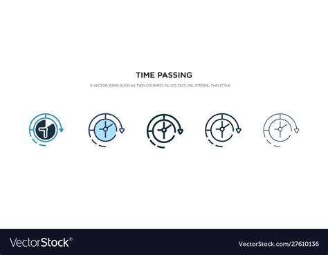 Time Passing Icon In Different Style Two Colored Vector Image