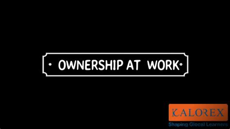Ownership At Work - YouTube