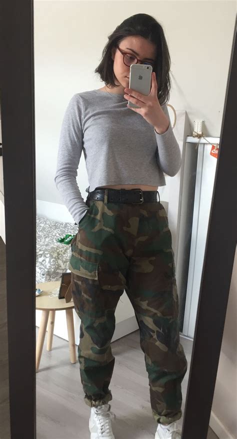 Military Look For Girls Lapel Pin Cargo Pants On Stylevore