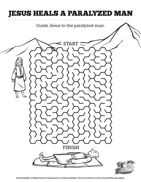 Jesus Heals The Paralyzed Man Craft Printable Craft