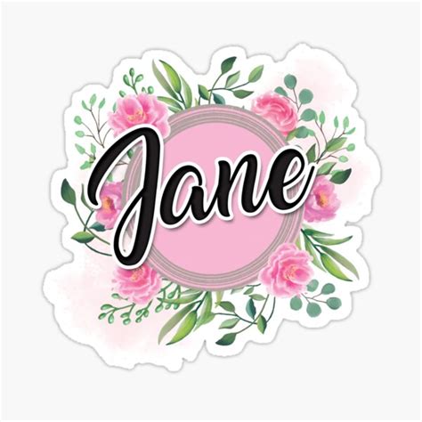Jane Name Sticker By Badinboow Redbubble