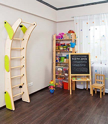 Playground Set For Kids Which Connects To The Wall Indoor Wooden