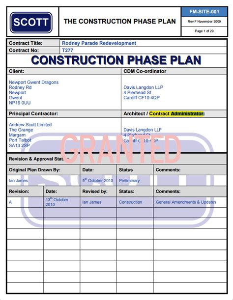 16 Free Construction Phase Plan Templates Doc Pdf