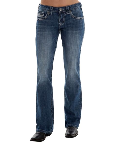 Cowgirl Tuff Western Jeans Womens Dfmi Steel 36 Reg Medium Wash Jdoste Ebay