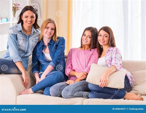 Group Of Girls Stock Image Image Of Group Beautiful 60604697