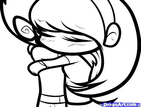Anime Boy And Girl Hugging Drawing Easy