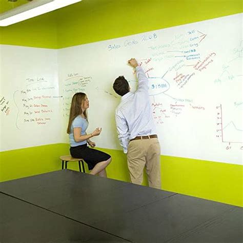 Extra Large Whiteboard Sticker Self Adhesive Dry Erase White Board For Office With 3 Pcs Water