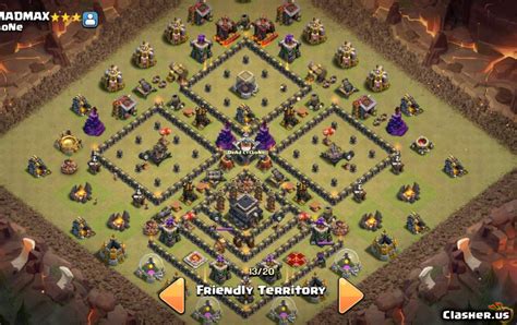 Town Hall 9 Base Defense