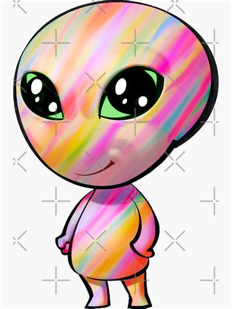 Pluto Naked Alien Smile Sticker For Sale By Yoloz Redbubble