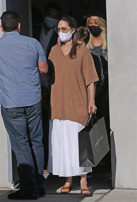 Angelina Jolie Tan Leather Sandals Street Style Spring