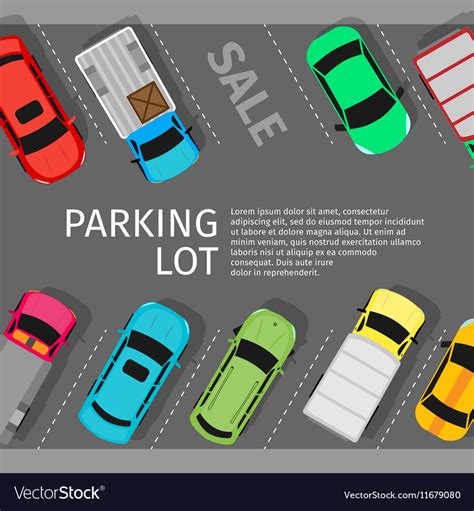 Parking Lot Top View Royalty Free Vector Image
