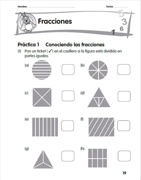 Cuaderno De Ejercicios Fracciones → Materiales Didáctico Abc