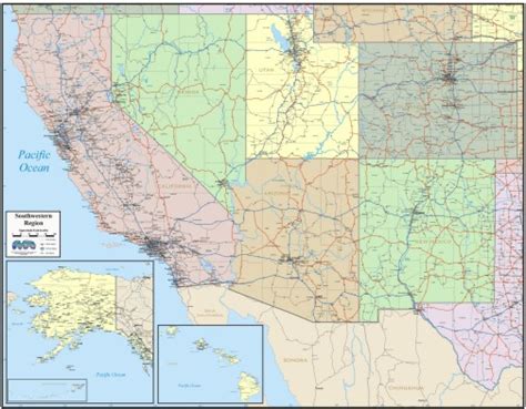 Wall Map Of Southwest States South West States Market Sales Map