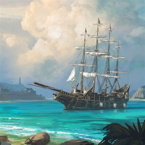 The Argus Pirate Ship Art Ship Paintings Boat Art