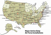Map of the US with all Air Force Bases: Just in Case of Red Dawn : r ...