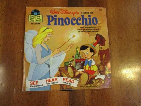 Mavin Walt Disneys Pinocchio Seehearread Book And Record 311