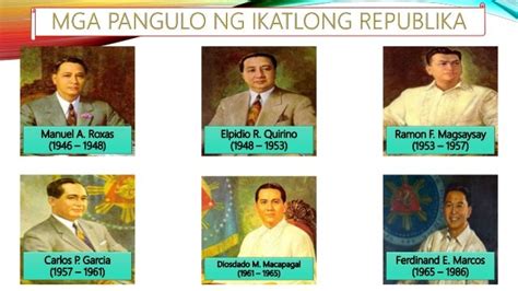 Ilan Ang Naging Pangulo Ng Ikatlong Republika Ng Pilipinas Ang Banggitin