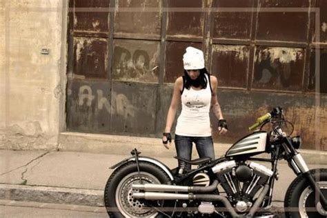 Custom Harley Motorcycle And Girl Bobber Motorcycles Custom