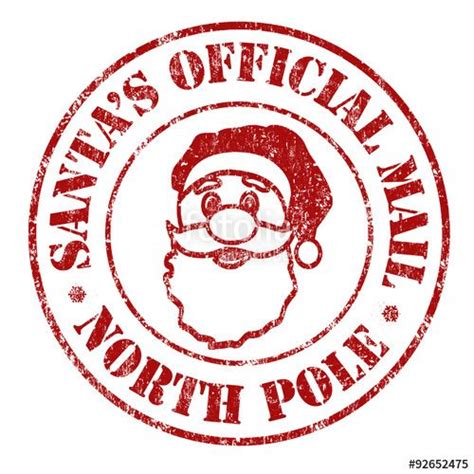Download The Royalty Free Vector Santas Official Mail Stamp Designed