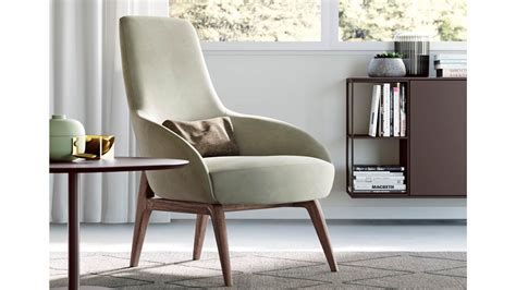 High backed armchairs for living rooms. Karin, wraparound high-backed armchair