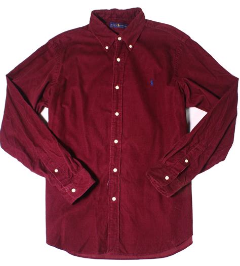 Ralph Lauren Mens Shirt Burgundy Button Down Long Sleeve XL Walmart
