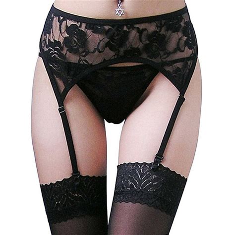 Korsis Women Sheer Lace Tighs High Stockings Erotic Lingerie Garter Pantyhose Sexy Garter Belt