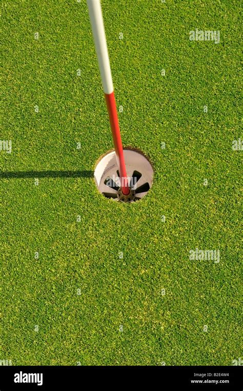 Golf Course Green Hole Stock Photo Alamy
