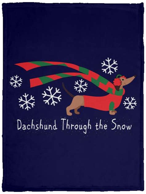 Dachshund Through The Snow Blankets