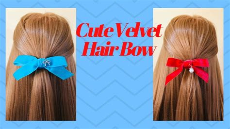 You can show off your own sense of personal style by accessorizing your hair with these simple hair bows and flowers. How to: Cute and Simple to Make Velvet Hair Bow | Velvet hair, Hair bows, Bows
