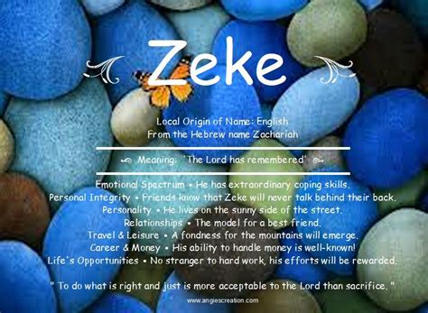 Meaning Of The Name Zeke The Lord Has Remembered 4th Trimester