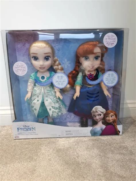 Disney Frozen Elsa Anna Singing Sisters Dolls Let It Go Build A Snowman Picclick Uk