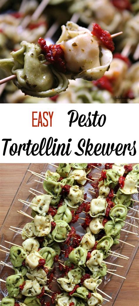 Try these cool holiday hacks for easy, shortcut christmas appetizers. Easy Pesto Tortellini Skewers | Recipe | Appetizer recipes, Friendsgiving recipes appetizers ...