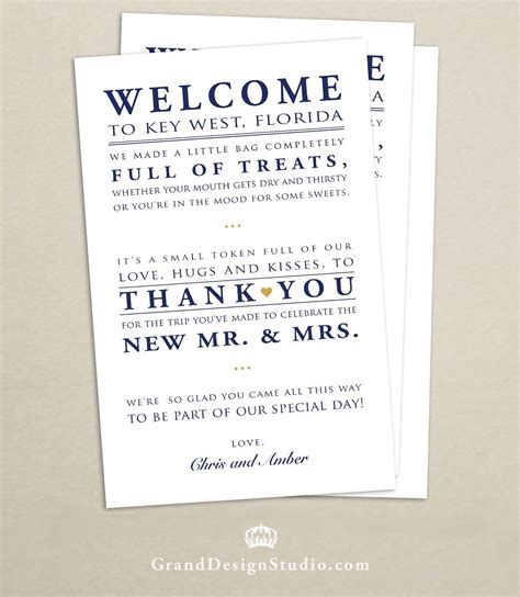 Wedding Hotel Welcome Bag Letter Wedding Welcome Bag Note Etsy