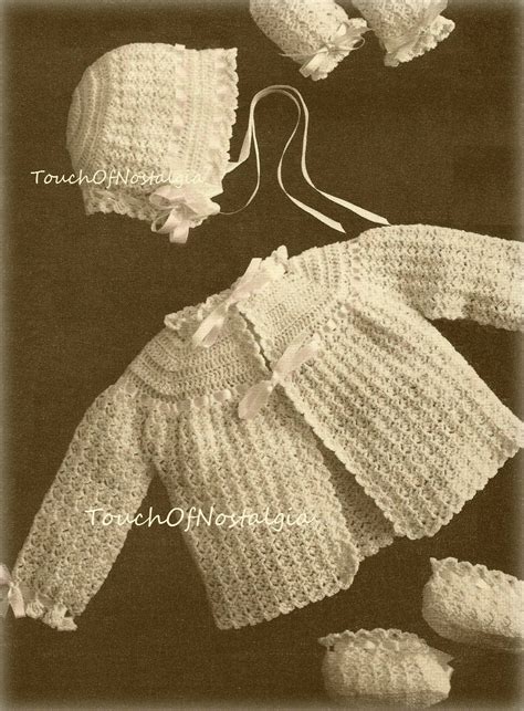 Get the free knitting pattern with free registration at annie's; Vintage Crochet Patterns Crochet Ba Layette Vintage Crochet Pattern Heirloom Lace Etsy ...