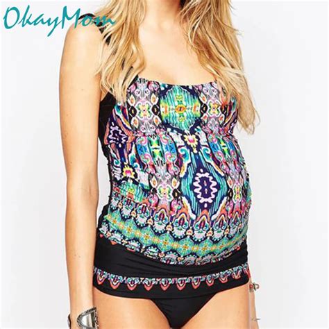 Sexy Floral Maternity Swimwear Clothing Two Pieces Swimming Suits For Pregnant Women Pregnancy