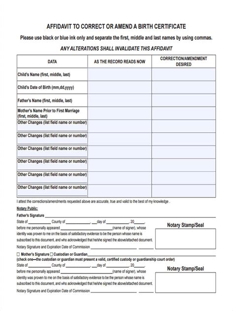 Birth Certificate Correction Form Fill Out And Sign Printable Pdf My