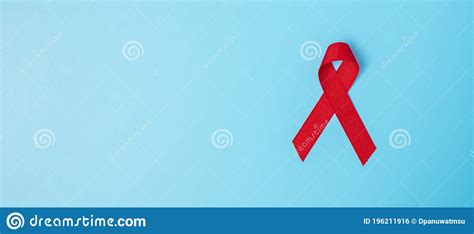 Red Ribbon For Supporting People Living And Illness Healthcare And