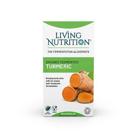 Organic Fermented Turmeric Capsules Living Nutrition