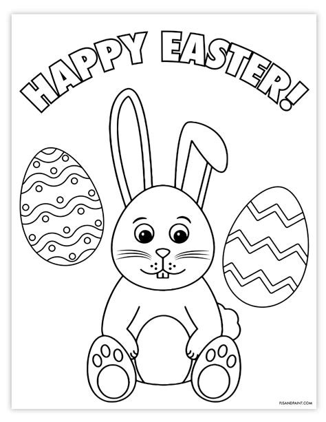 Free Printable Easter Coloring Page Pjs And Paint