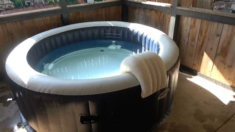 Inflatable Hot Tub Setup And Review Intex Pure Spa Plus 4 Youtube
