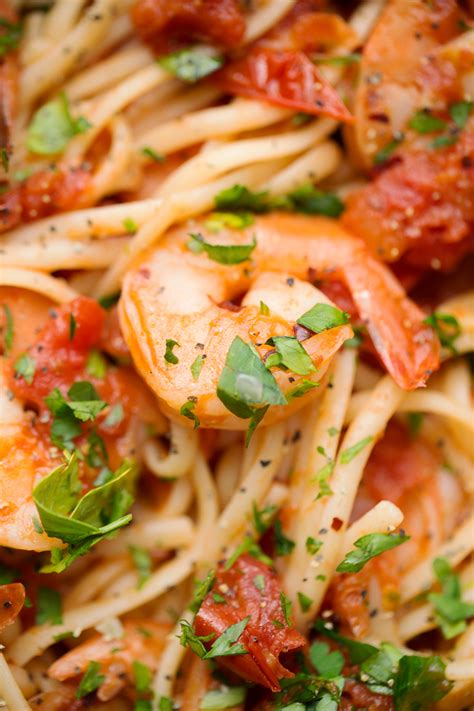 Spicy Shrimp Pasta With Tomatoes And Garlic Little Spice Jar