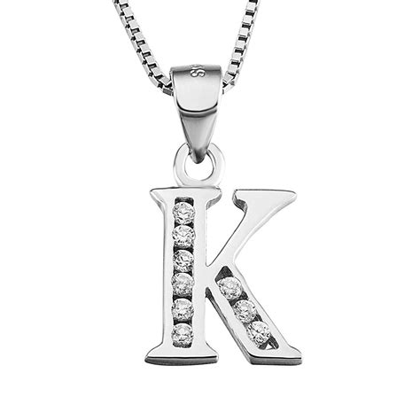 S925 Sterling Silver Cubic Zirconia 26 Letters Alphabet Personalized