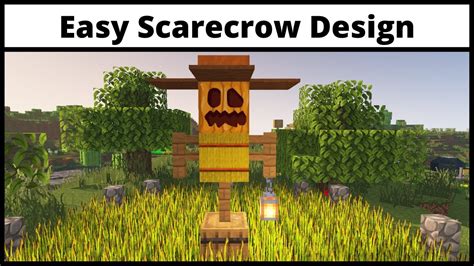 How To Make Scarecrow In Minecraft Easy Scarecrow Design Youtube