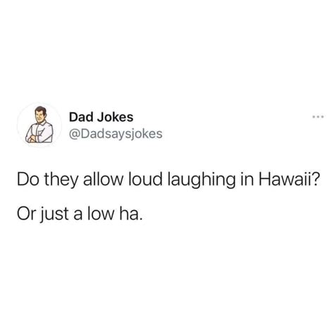 Dad Jokes Dadsaysjokes Do They Allow Loud Laughing In Hawaii Or Just