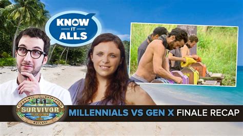 Survivor Know It Alls Millennials Vs Gen X Finale Recap Youtube
