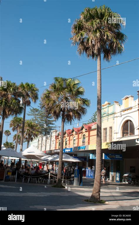 Restaurants On The Corso In Manly Sydney NSW Australia Stock Photo