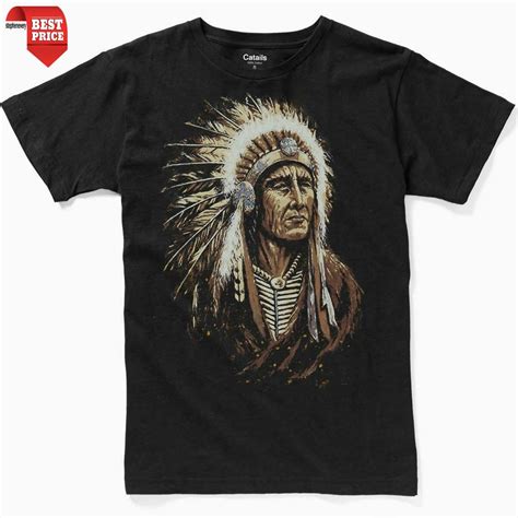 T Shirt New Native Indian Chief T Shirt Native American Etsy